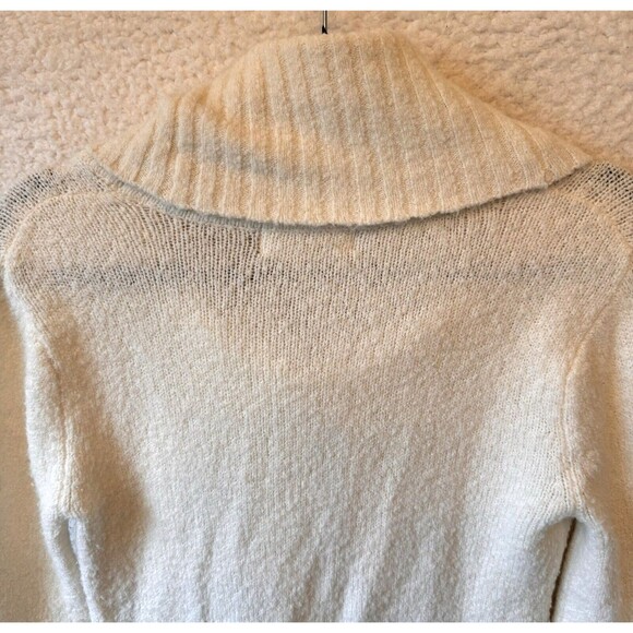 Michael Kors Women‎ Small Cowl Neck Ivory Wool Blend Long Sleeve Sweater - Picture 8 of 11